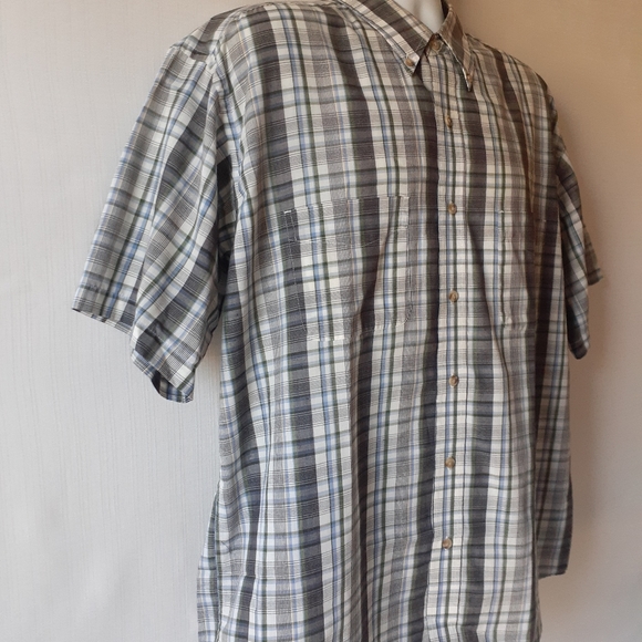Timber Creek men's multicolor plaid short sleeve button down shirt size L - Picture 3 of 11